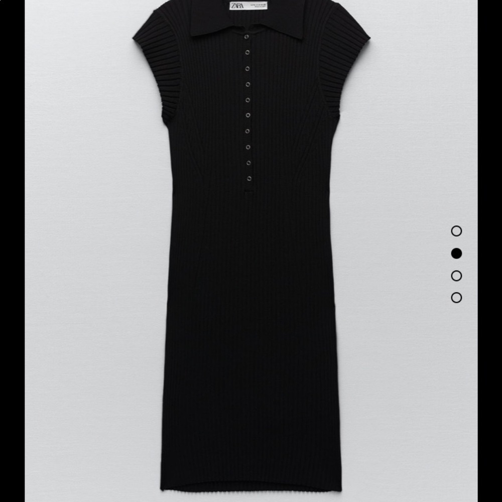 Polo collar knit dress